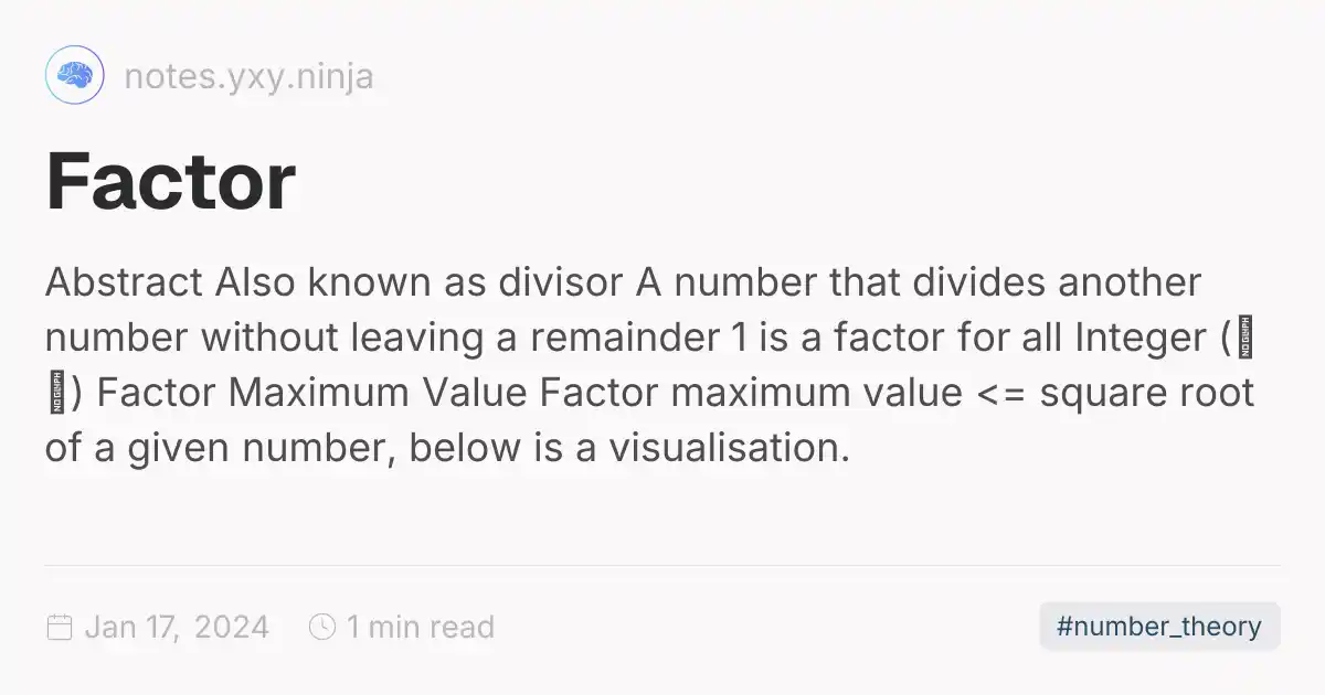 Factor