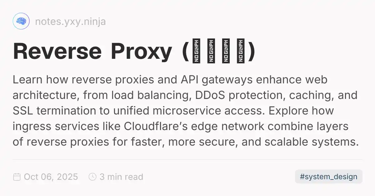 Reverse Proxy (反向代理)