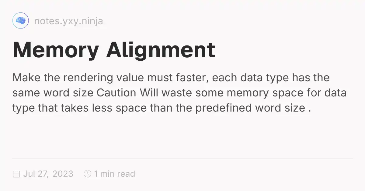 Memory Alignment